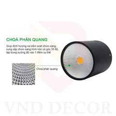 Đèn Ống Bơ Ốp Nổi 12W Size 100*100mm