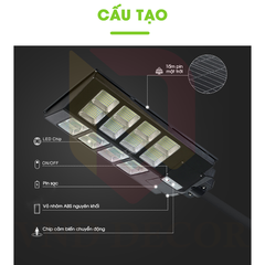 Đèn Đường Năng Lượng Mặt Trời Liền Thể 400W