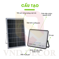 Đèn Năng Lượng Mặt Trời LED Pha Tổ Ong Chống Chói 300W