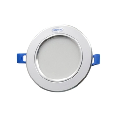 Đèn LED Downlight Viền Bạc 9W Âm Trần Đổi 3 Màu Paragon