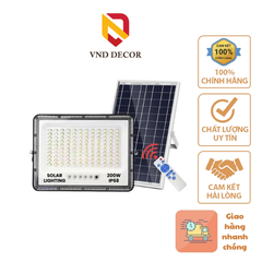 Đèn Pha Năng Lượng Mặt Trời 200W Chống Chói Kim Cương Mắt Ngọc, Ánh Sáng Trắng