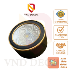 Đèn Ống Bơ Ốp Nổi 12W Viền Vàng Size 115*65mm