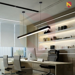 Đèn Led Thả Văn Phòng 42W, Vỏ Đen-Ánh Sáng Trắng