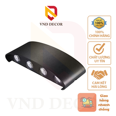 Đèn Hắt Tường 2 Đầu 8W Vỏ Đen 8 Tia
