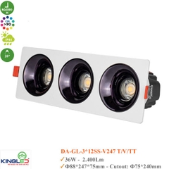 Đèn Spotlight Âm Trần Turquoise KingLed DA-GL-3x12SS-V247 36W