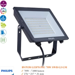Đèn Led Pha 70w Philips BVP150 LED70 PSU SWB G3 GM Ánh Sáng Trắng