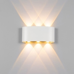 Đèn Led Gắn Tường Ngoài Trời 6 Tia 12W KINGLED Ánh Sáng Vàng 3000K