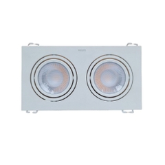 Đèn Spotlight Âm Trần Đôi Vuông Philips GD100B LED8x2 D90 WH