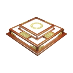 Đèn Mâm Ốp Trần Vuông Gỗ Tự Nhiên Mã SN-6801