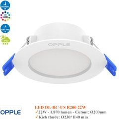 Đèn Led Downlight Âm Trần Opple 22W LED DL-RC-US R200 22W