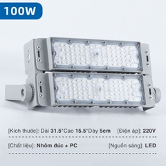Đèn Led Pha Module 100W Ánh Sáng Trắng