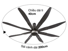 Quạt Trần Panasonic 8 Cánh F-80ZBR - Siêu Lớn 9 Cấp Độ Gió