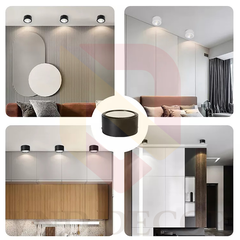 Đèn Ống Bơ Ốp Nổi 12W Viền Vàng Size 115*65mm