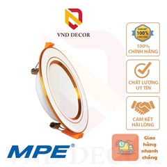 Đèn LED Âm Trần DownLight MPE 5W-7W-9W-12W Seri DLV Viền Vàng