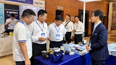 Đoàn công tác Công ty Cấp Nước Sài Gòn (Sawaco) thăm gian hàng tại triển lãm