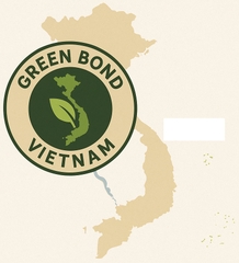 Hình minh họa Biểu tượng “Green Bond Việt Nam” + bản đồ Việt Nam