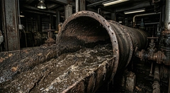 Nước thải chứa cặn gây ảnh hưởng đo lưu lượng