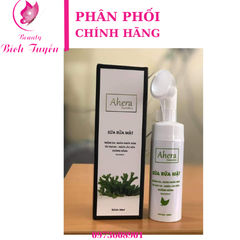 Sữa Rửa Mặt Đầu Cọ Silicon Ahera Chiết Xuất Tảo Biển Nhật 180ml