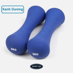 Tạ tay - Dumbbell 1kg - 2kg - 3kg Bọc cao su nhám - Nam , Nữ - thể lực - GYM - Yoga - Boxing cao cấp.