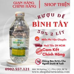 Rượu Đế Bình Tây 39 Độ Can 2 Lít Chính Gốc - Giá Tốt Tại TP.HCM