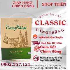 Vang Đà Lạt Classic Trắng 3L - Ladora Winery | Vang Trắng 12% Hộp Bag-in-Box