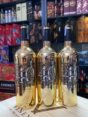 Combo 3 chai Vang Ý 40 Quaranta Primitivo 15% 750ml- Chai vàng- Tặng kèm hộp gỗ