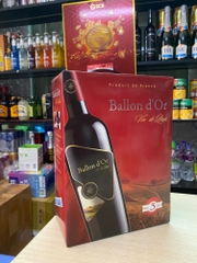 1 thùng Vang Pháp Ballon D'Or Đỏ 13.5% 3 Lít x 4 hộp