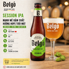 Bia Thủ Công Belgo Session IPA 330ml - Thương Hiệu Bỉ, Sản Xuất Tại Việt Nam