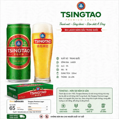 Thùng 24 Lon Bia Tsingtao 330ml (5%) - Chính Hãng 1903