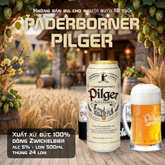 Bia Đức Paderborner Pilger 5% - Thùng 24 Lon 500ml | Zwickelbier Chuẩn Đức