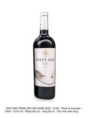 Vang Úc NAVY BAY 2025 13.5% - Bộ 5 Vị Ruby Blue Gold Pearl Chardonnay - Wine of Australia 750ml