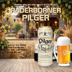 Bia Đức Paderborner Pilger 5% - Thùng 24 Lon 500ml | Zwickelbier Chuẩn Đức