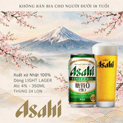 Bia Asahi Style Free 350ml Nhật Bản - Light Lager 4% Thùng 24 Lon