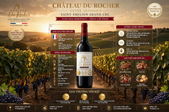 Vang Đỏ Pháp Château Du Rocher Saint-Émilion Grand Cru 14% 750ml - Vang Bordeaux Cao Cấp