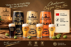 Thùng x 6 Lon Bia Chalimam 1583 1000ml - Wheat Beer / Dark Lager / Wit Beer - Bia Ông Già Trung Hoa 4.8%