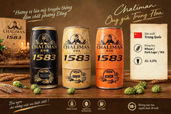 Thùng x 6 Lon Bia Chalimam 1583 1000ml - Wheat Beer / Dark Lager / Wit Beer - Bia Ông Già Trung Hoa 4.8%