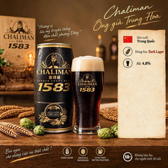 Thùng x 6 Lon Bia Chalimam 1583 1000ml - Wheat Beer / Dark Lager / Wit Beer - Bia Ông Già Trung Hoa 4.8%