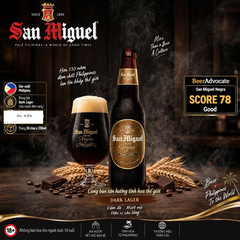 Thùng Bia San Miguel Cerveza Negra Dark Lager 4.9% & Blanca Wheat 5.4% - Bia Nhập Philippines 24 Chai x 330ml