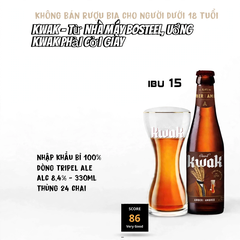 Bia Kwak Bỉ 8,4% 330ml - Tripel Ale Nhập Khẩu 100% - Thùng 24 Chai