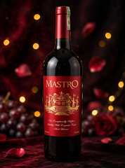 Vang MASTRO Đỏ Xanh Vàng 750ML - Sang Trọng-Quà Biếu Tết- Gói Quà Mâm Quả Cưới