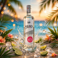 Rượu Rum Trắng HERO White Rum 700ml 40% Vol - Chuyên pha chế Mojito, Cocktail