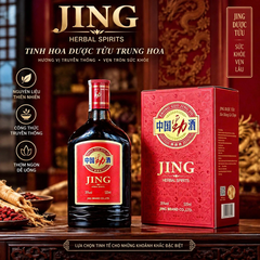 Rượu Dược Liệu JING 520ml Kèm Hộp Quà Cao Cấp - Dược Tửu Trung Hoa 35%vol - Quà Biếu Sếp, Quà Tết Sang Trọng