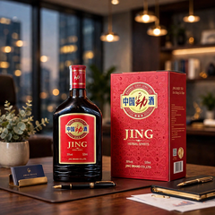 Rượu Dược Liệu JING 520ml Kèm Hộp Quà Cao Cấp - Dược Tửu Trung Hoa 35%vol - Quà Biếu Sếp, Quà Tết Sang Trọng