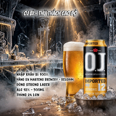 Bia Bỉ OJ Premium Strong Beer 12% - Thùng 24 Lon 500ml - Dòng Strong Lager Nhập Khẩu Bỉ - Born In Belgium