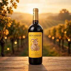 Rượu Vang Đỏ Renaision Nhãn Vàng Gold EST 2026 Rich Smooth 750ml - Vang Đầu Dê Tài Lộc - Vị Đậm Êm - Quà Tết Sang