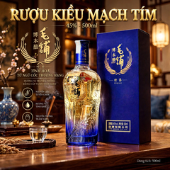 Rượu Kiều Mạch Tím Mao Pu 500ml 45% Alc - Tinh Hoa Ngũ Cốc, Quà Biếu Cao Cấp
