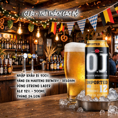 Bia Bỉ OJ Premium Strong Beer 12% - Thùng 24 Lon 500ml - Dòng Strong Lager Nhập Khẩu Bỉ - Born In Belgium