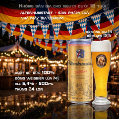 Bia Đức Altenkunstadt Weissbier 500ml - Bia Lúa Mỳ Leikeim 5.4% - Thùng 24 Lon Nhập Khẩu