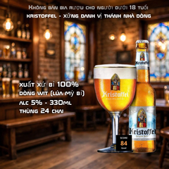 Bia Bỉ Kristoffel Wit 330ml - Bia Lúa Mỳ Bỉ Witbier 5% - Thùng 24 Chai Nhập Khẩu Bỉ