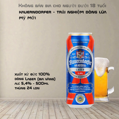 Bia Vàng Đức Kauerndorfer Lager 5,4% 500ml - Bia Đức Seit 1871 Thùng 24 Lon Nhập Khẩu